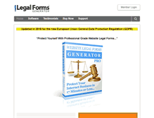 Tablet Screenshot of legalformsgenerator.com